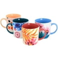 thumbnail image 1 of Spice by Tia Mowry Goji Blossom Fine Ceramic 4 Piece 17oz Mug Set in Multi Color, 1 of 6