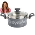 thumbnail image 1 of Spice by Tia Mowry - Healthy Nonstick Ceramic 3QT Charcoal Aluminum Dutch Oven with Steamer, 1 of 9