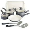 thumbnail image 1 of Spice by Tia Mowry - Nonstick Ceramic 10PC Charcoal Aluminum Cookware Set, 1 of 13