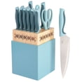 thumbnail image 1 of Spice by Tia Mowry Savory Saffron 14 Piece Stainless Steel Cutlery Set in Blue, 1 of 5