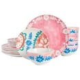 thumbnail image 1 of Spice by Tia Mowry Savory Saffron 18 Piece Round Fine Ceramic Dinnerware Set in Golden Red, 1 of 5