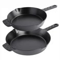 thumbnail image 1 of Spice by Tia Mowry Savory Saffron 2 Piece (8" & 10") Pre-Seasoned Cast Iron Skillet Set, 1 of 7