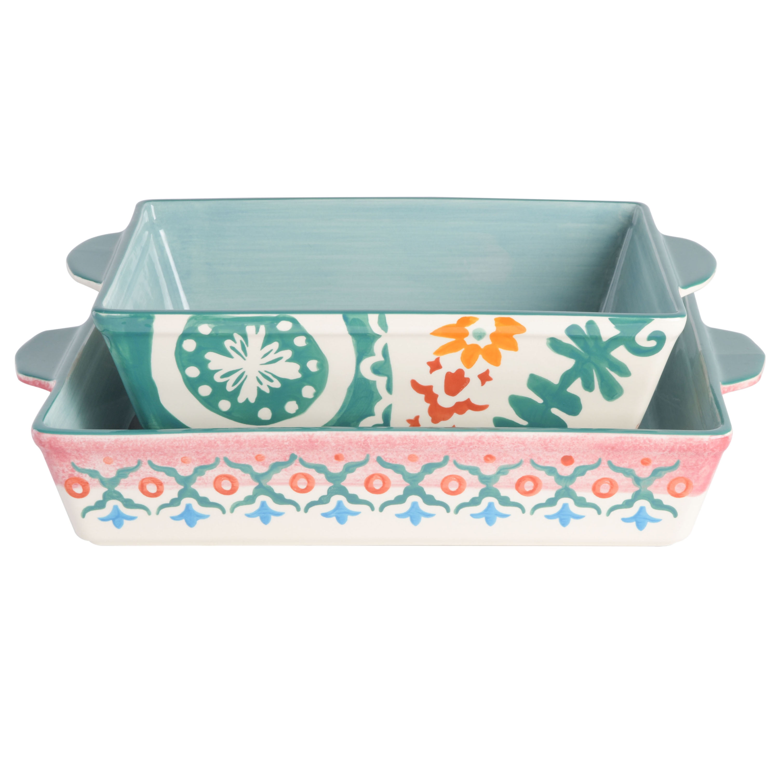 Spice by Tia Mowry - Savory Saffron Green 2PC Stoneware Bakeware Set