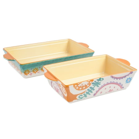 Spice by Tia Mowry - Savory Saffron Honey Gold 2-Piece Stoneware Bakeware Set