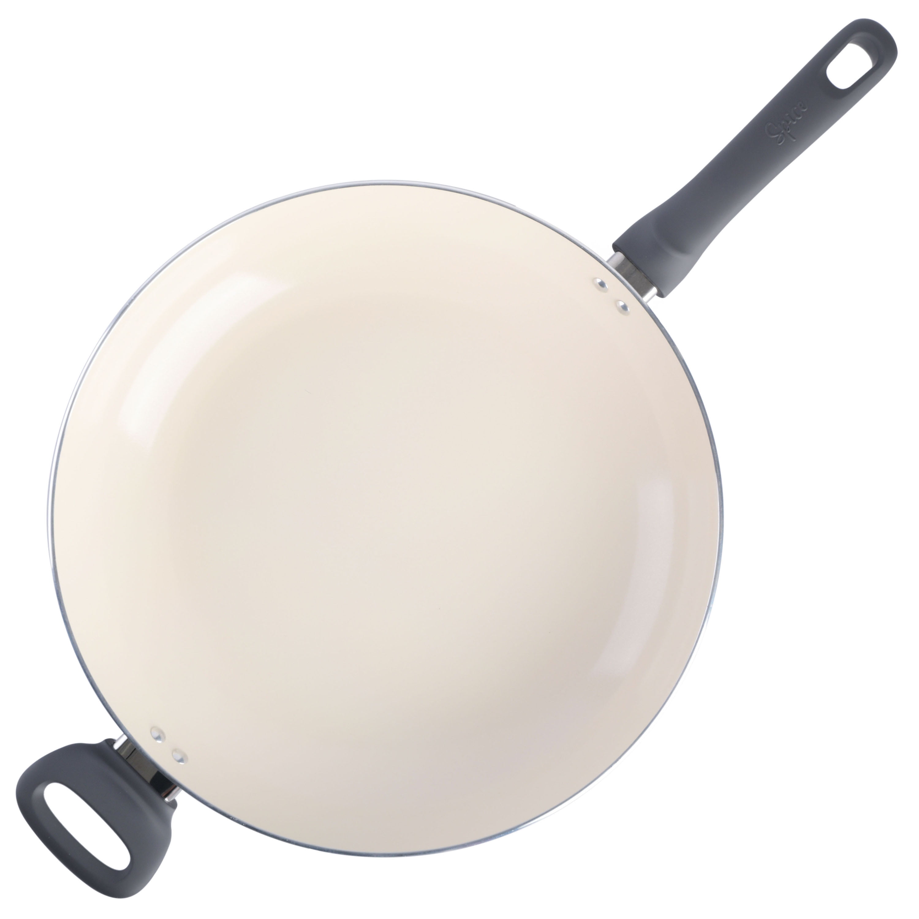 14 inch Non-Stick Frying Pan with Lid Ceramic Cookware Large Skillet  Kitchen New