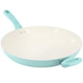 thumbnail image 1 of Spice by Tia Mowry - Tia's Healthy Nonstick Ceramic 14-Inch Charcoal Aluminum Skillet, 1 of 6