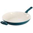 thumbnail image 1 of Spice by Tia Mowry - Tia's Healthy Nonstick Ceramic 14-Inch Mint Aluminum Skillet, 1 of 6