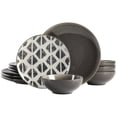 thumbnail image 1 of Spice by Tia Mowry Truffle Pepper 12 Piece Reactive Dinnerware Set, 1 of 6