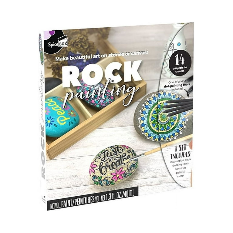 Spicebox Adult Art Craft & Hobby Kits Sketch Plus Rock Painting