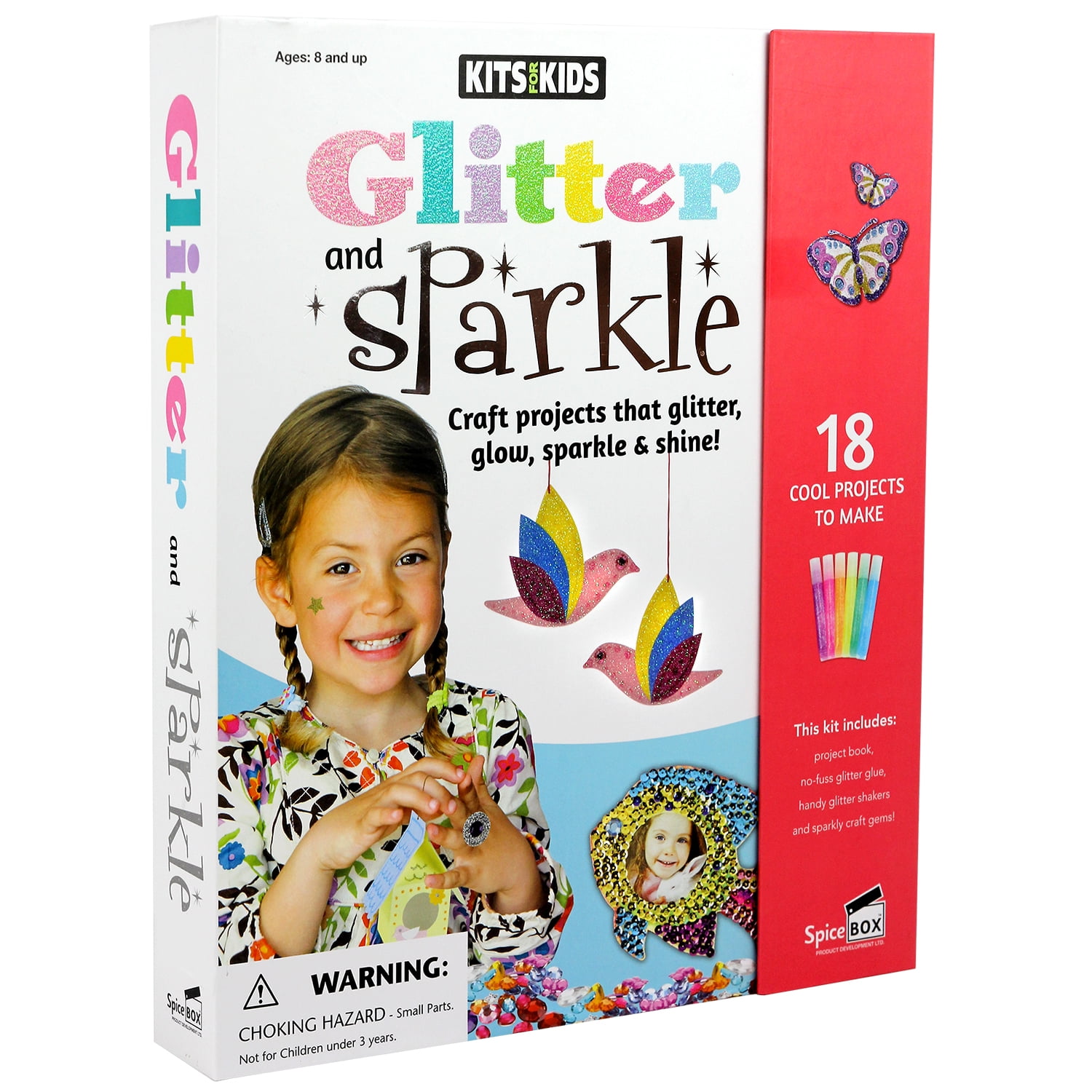 SpiceBox Children's Activity Kits for Kids Glitter & Sparkle for Girls Ages 8+, 19 Sparkly Projects