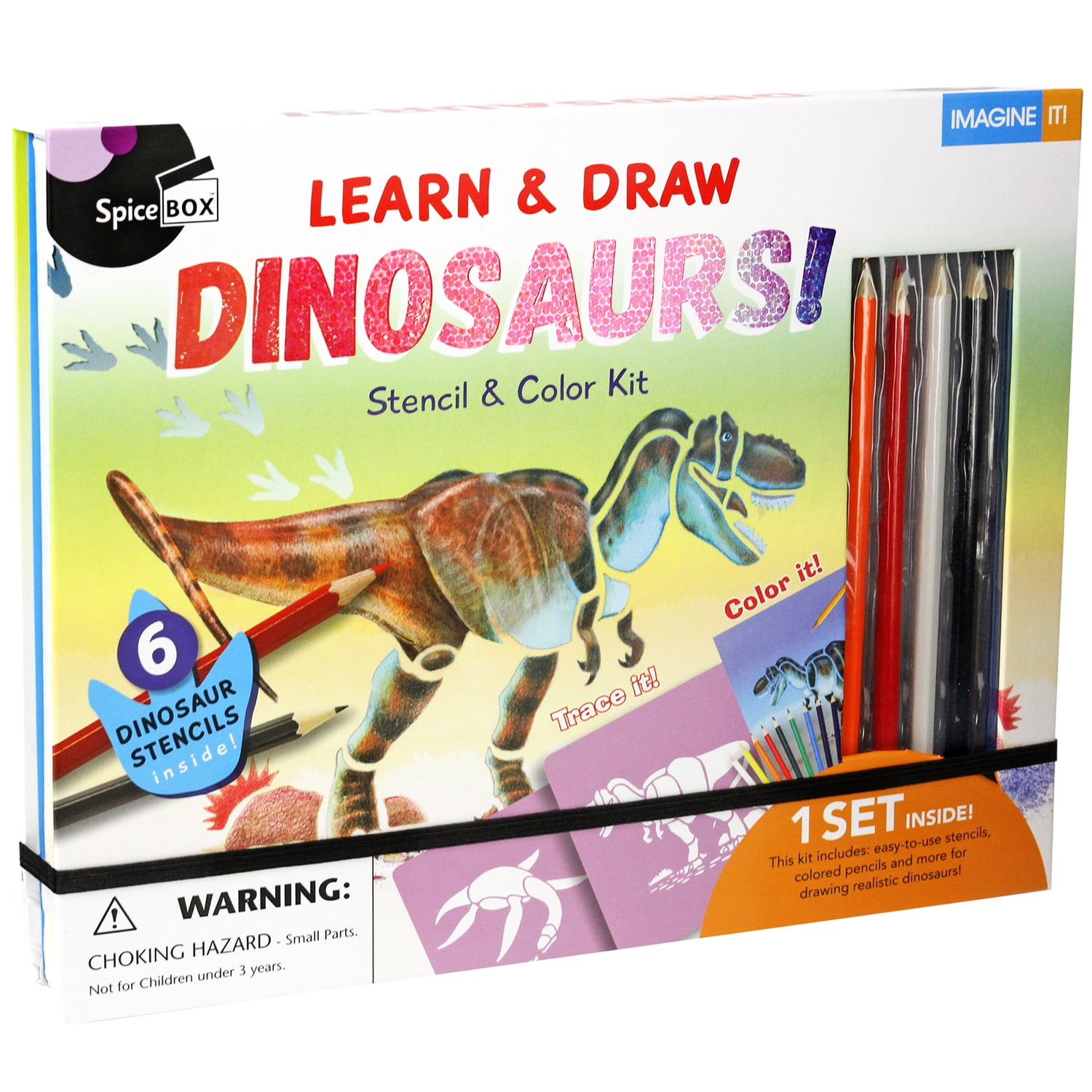 6in1 DIY Art Craft Activity kit for 4+ yrs kids, Dinosaur Super Heroes  Stencils, Finger Painting, Sponge Art