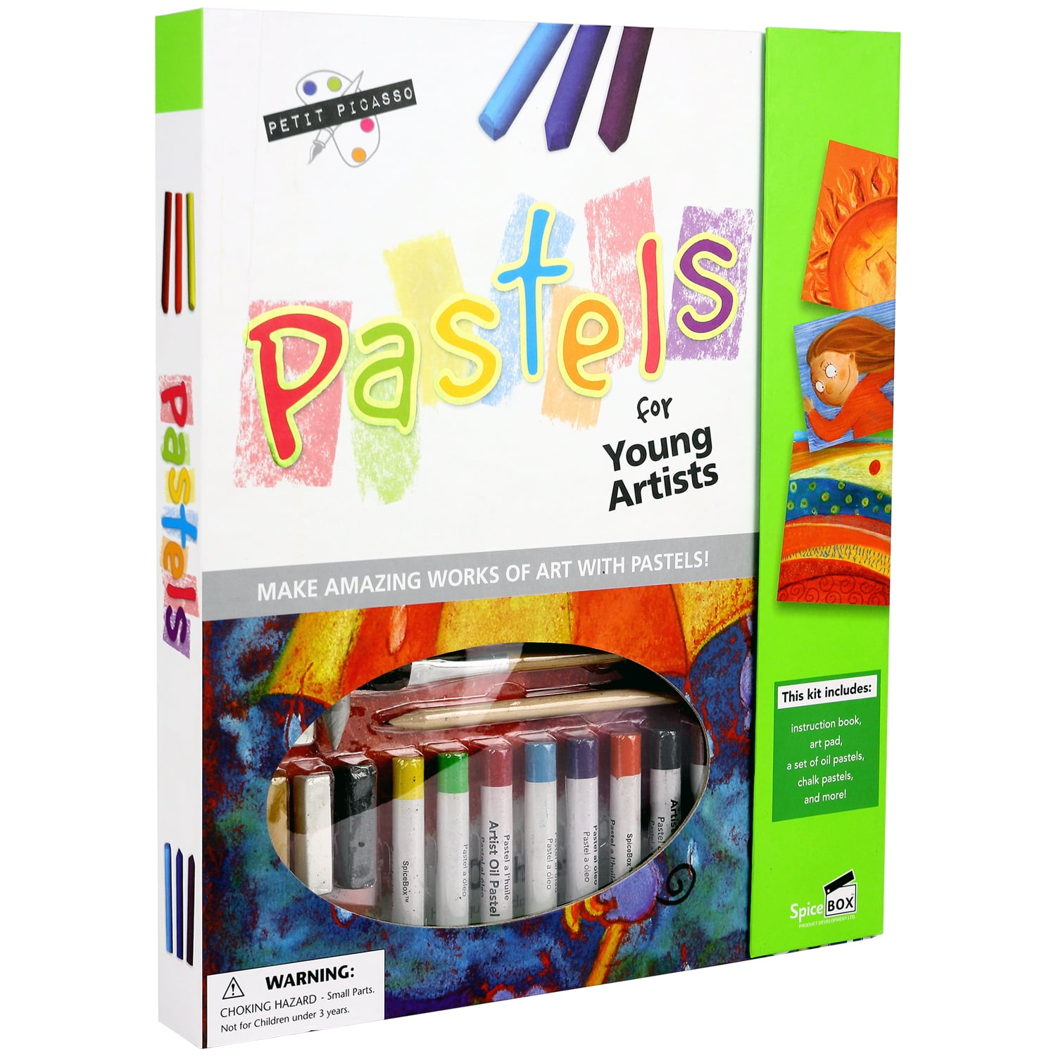 SpiceBox Children's Art Kits Petit Picasso Pastels Kit For Kids, Drawing Pastel  Kit With 13 Colorful Projects 