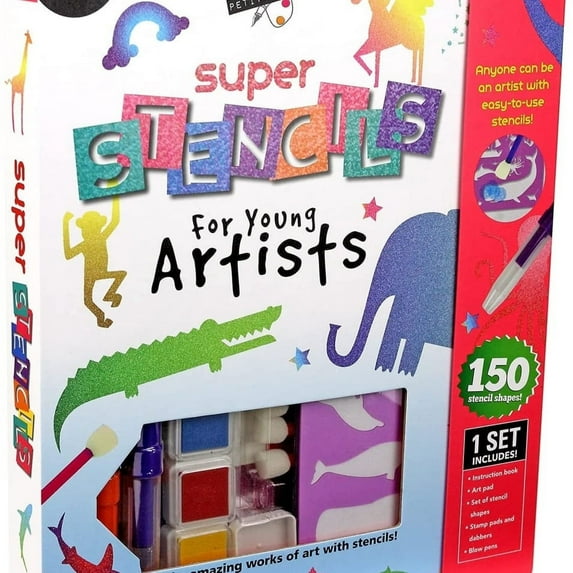 SpiceBox Children's Art Kits Petit Picasso Super Stencils
