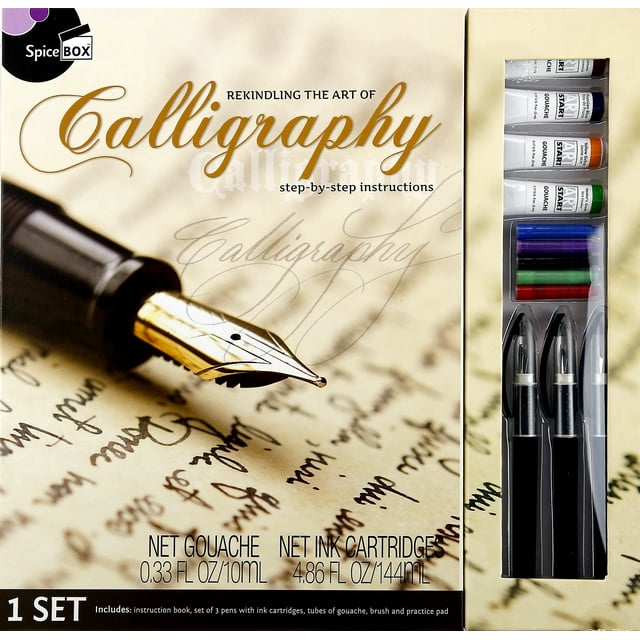 SpiceBox Masterclass Calligraphy Writing Set Instruction Guide Pens and Ink