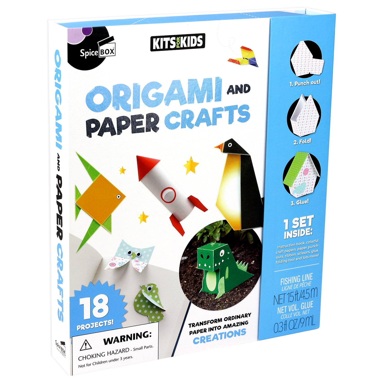 SpiceBox Children's Activity Kits for Kids Origami & Paper Crafts, Step ...