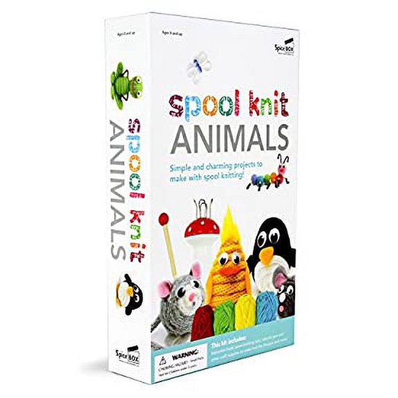 Pre-Owned SpiceBox SP22140 Make and Play Range Spool Knit Animals Craft Kit 9781771322140 Used