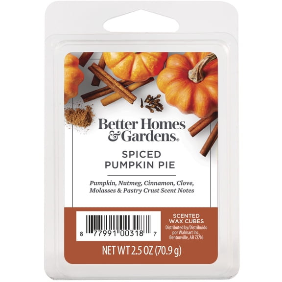 Spiced Pumpkin Pie Scented Wax Melts, Better Homes & Gardens, 2.5 oz (1-Pack)