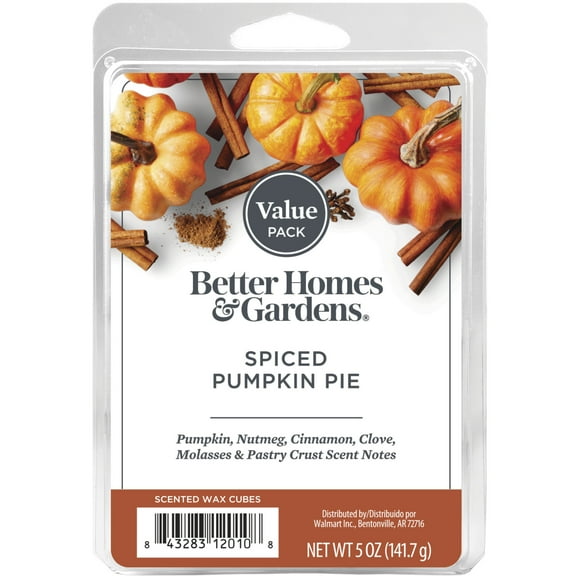 Spiced Pumpkin Pie Scented Wax Melts, Better Homes & Gardens, 5 oz (Value Size)