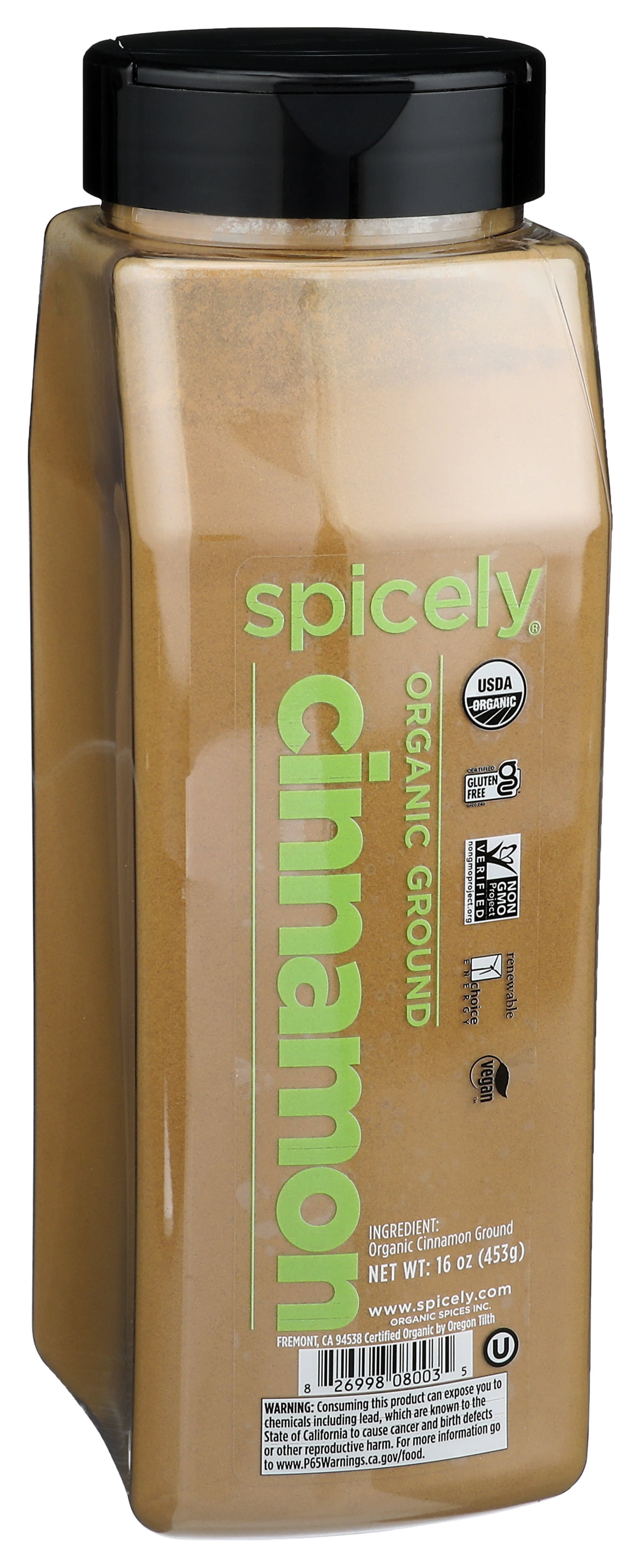 Spicely Organics Cinnamon Ground Club Size Certified Gluten Free