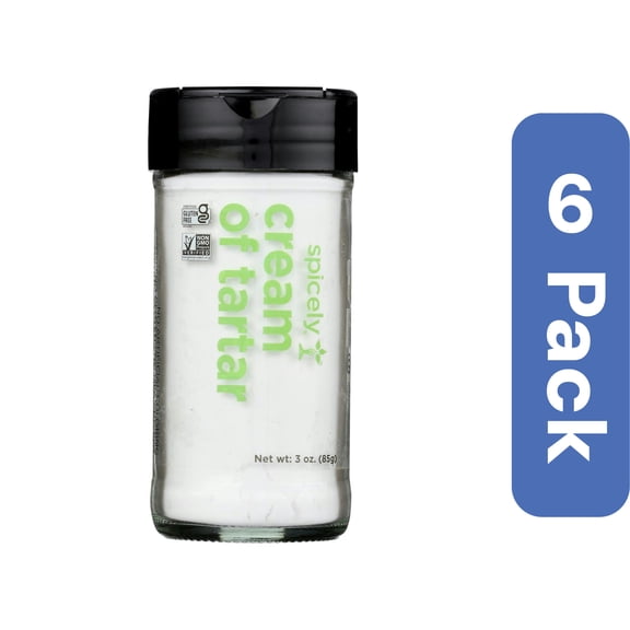 Spicely Organics Cream of Tartar Spice Jar 3 oz (Pack of 6)