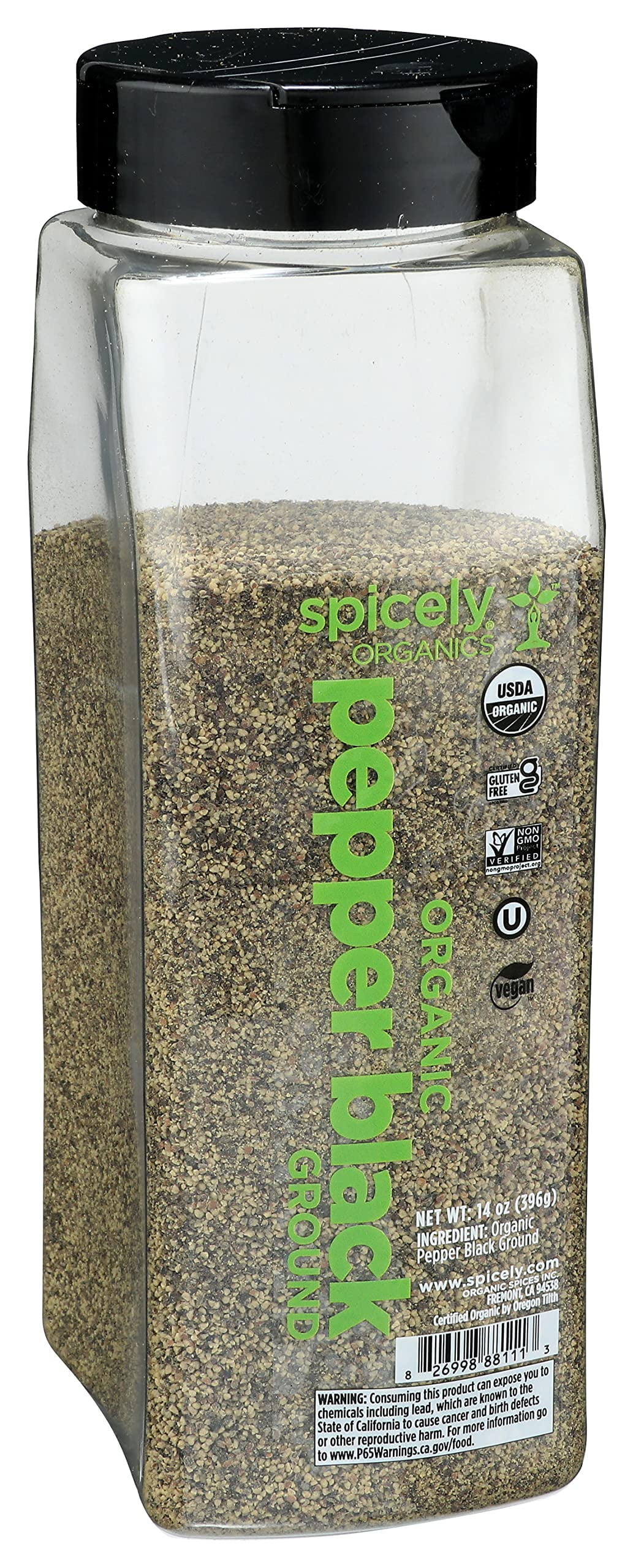 Spicely Organics Ground Black Pepper Organic 14 oz (Pack Of 2)