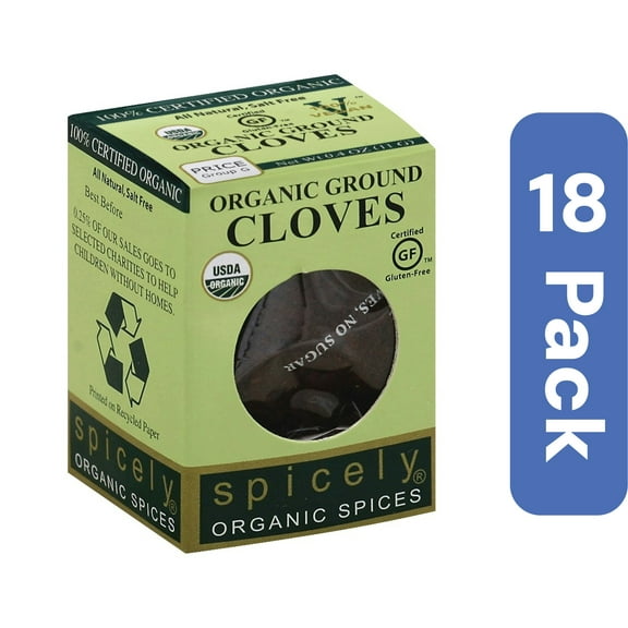 Spicely Organics Ground Cloves Spice Box 0.4 oz (Pack Of 18)