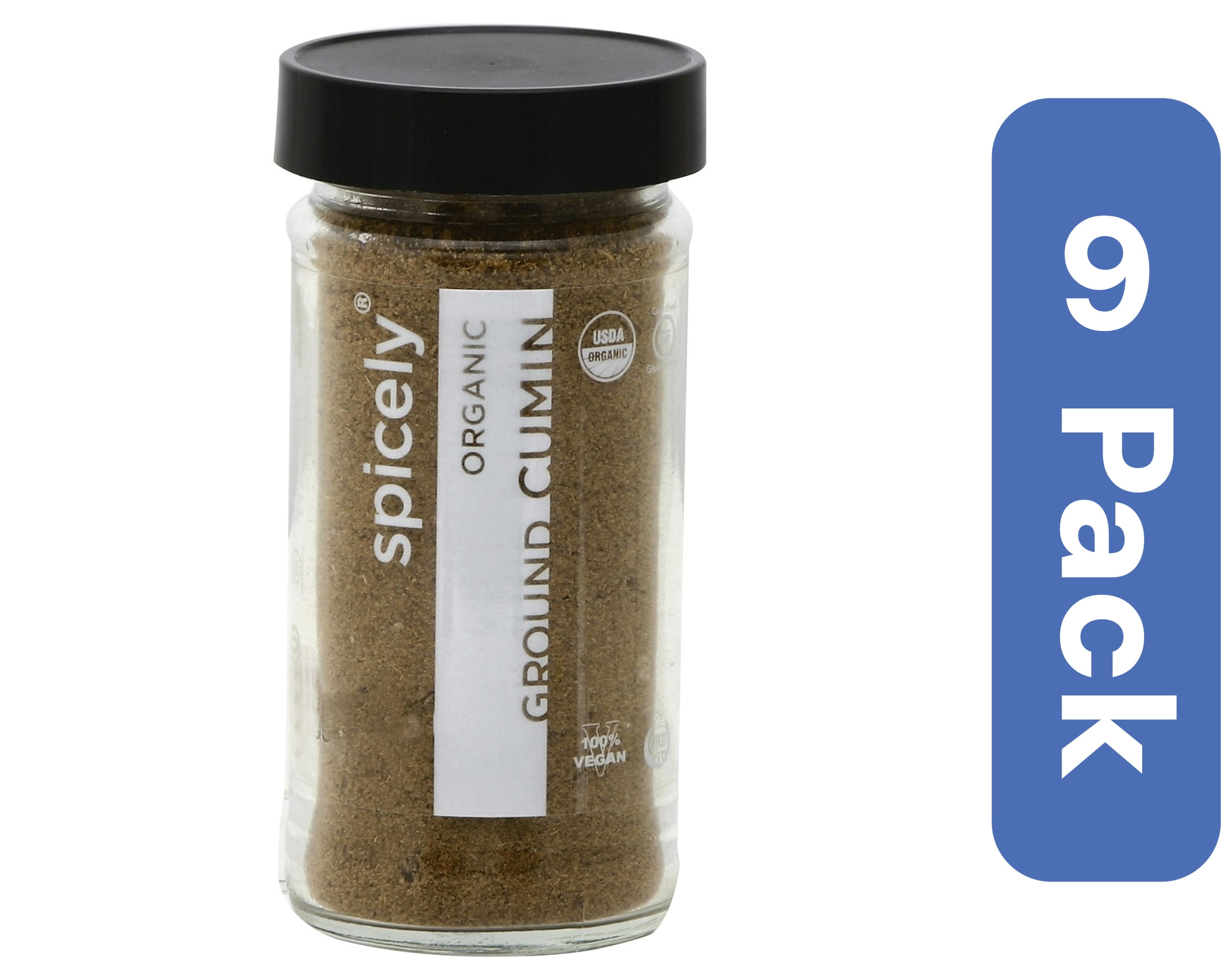 Spicely Organics Ground Cumin Spice Jar 1.7 oz (Pack Of 9)