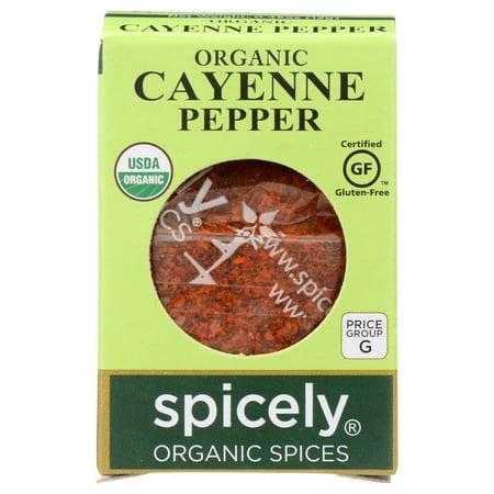 Spicely Organics Organic Cayenne Pepper, .45 Oz