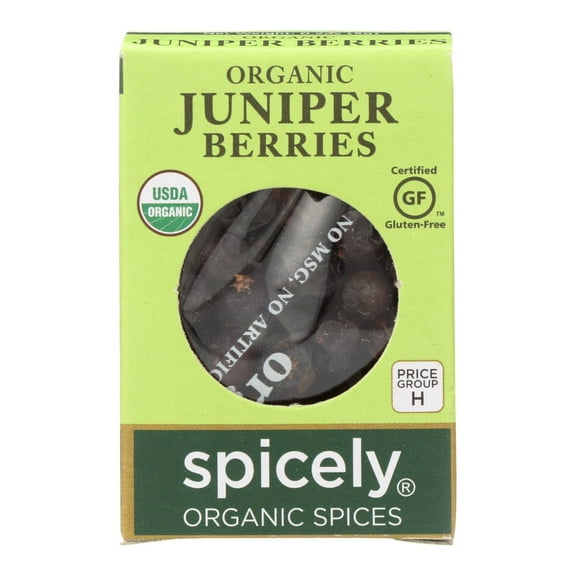 (Price/case)Spicely Organics - Organic Juniper Berries - Case of 6 - 0.2 oz.