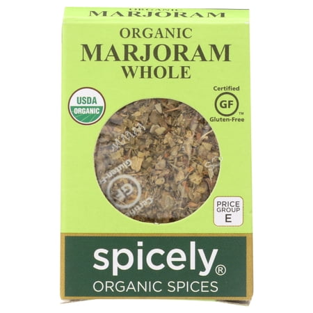 Spicely Organics Organic Marjoram Whole, 0.1 Oz