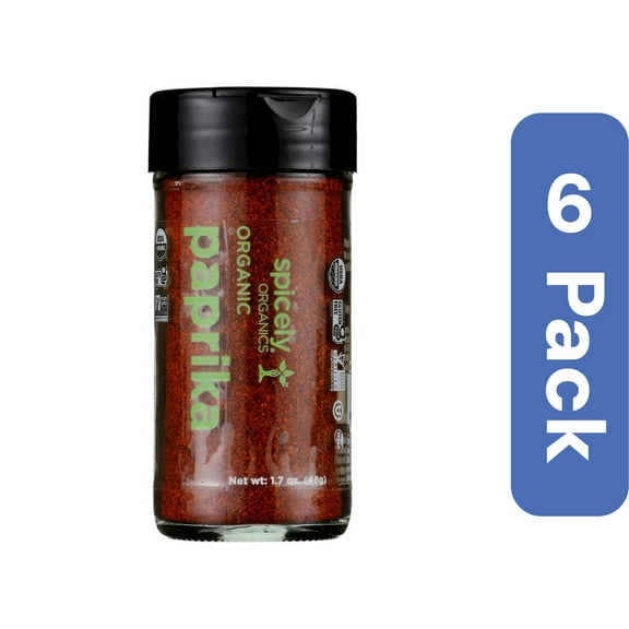 Spicely Organics Paprika Seasoning Jar Organic 1.7 oz (Pack Of 6)