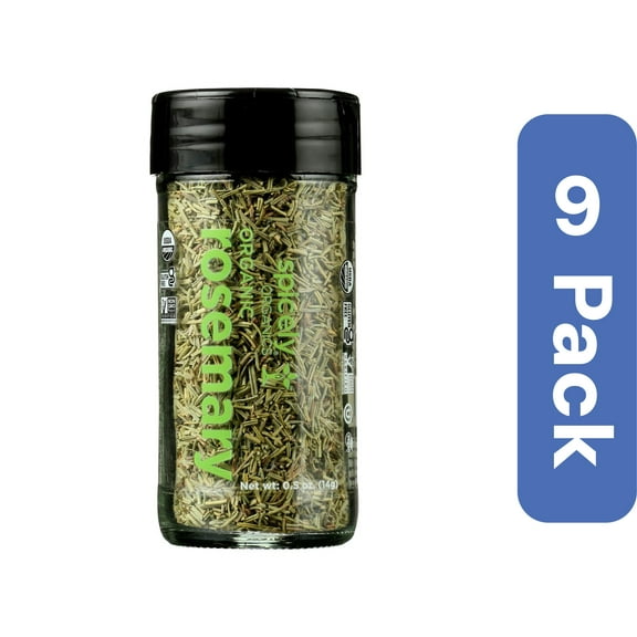 Spicely Organics Rosemary Whole Spice Jar 0.5 oz (Pack Of 9)