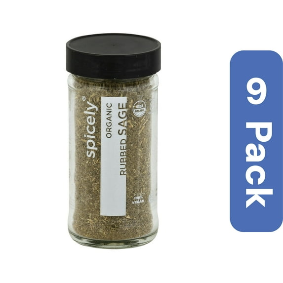 Spicely Organics Sage Spice Jar 0.6 oz (Pack Of 9)