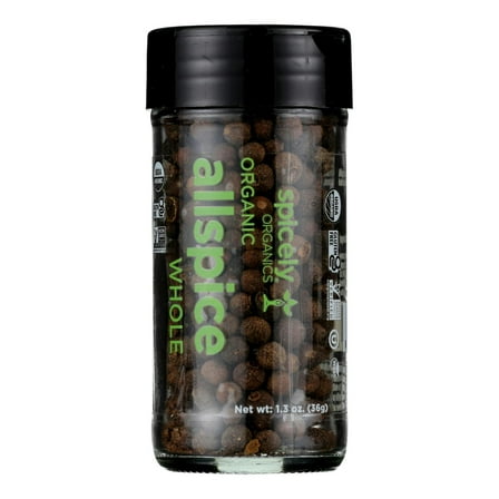 Spicely Organics Spice Allspice Whole Jar 1.3 oz (Pack of 6)