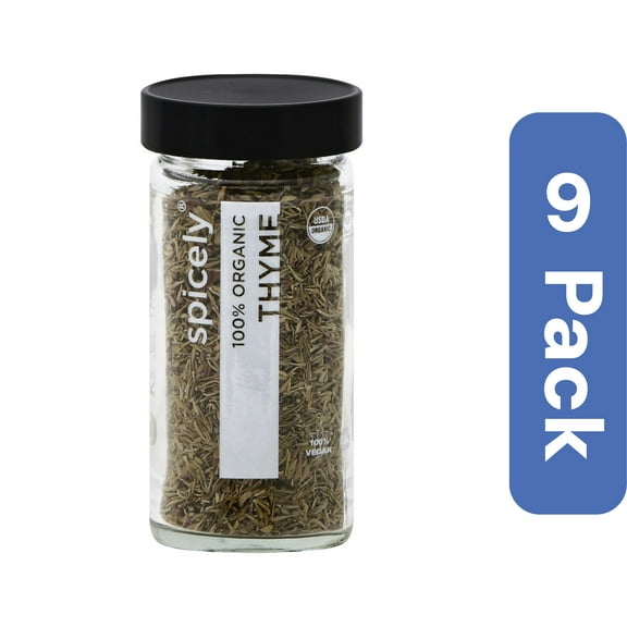 Spicely Organics Thyme Spice Jar 0.6 oz (Pack of 9)