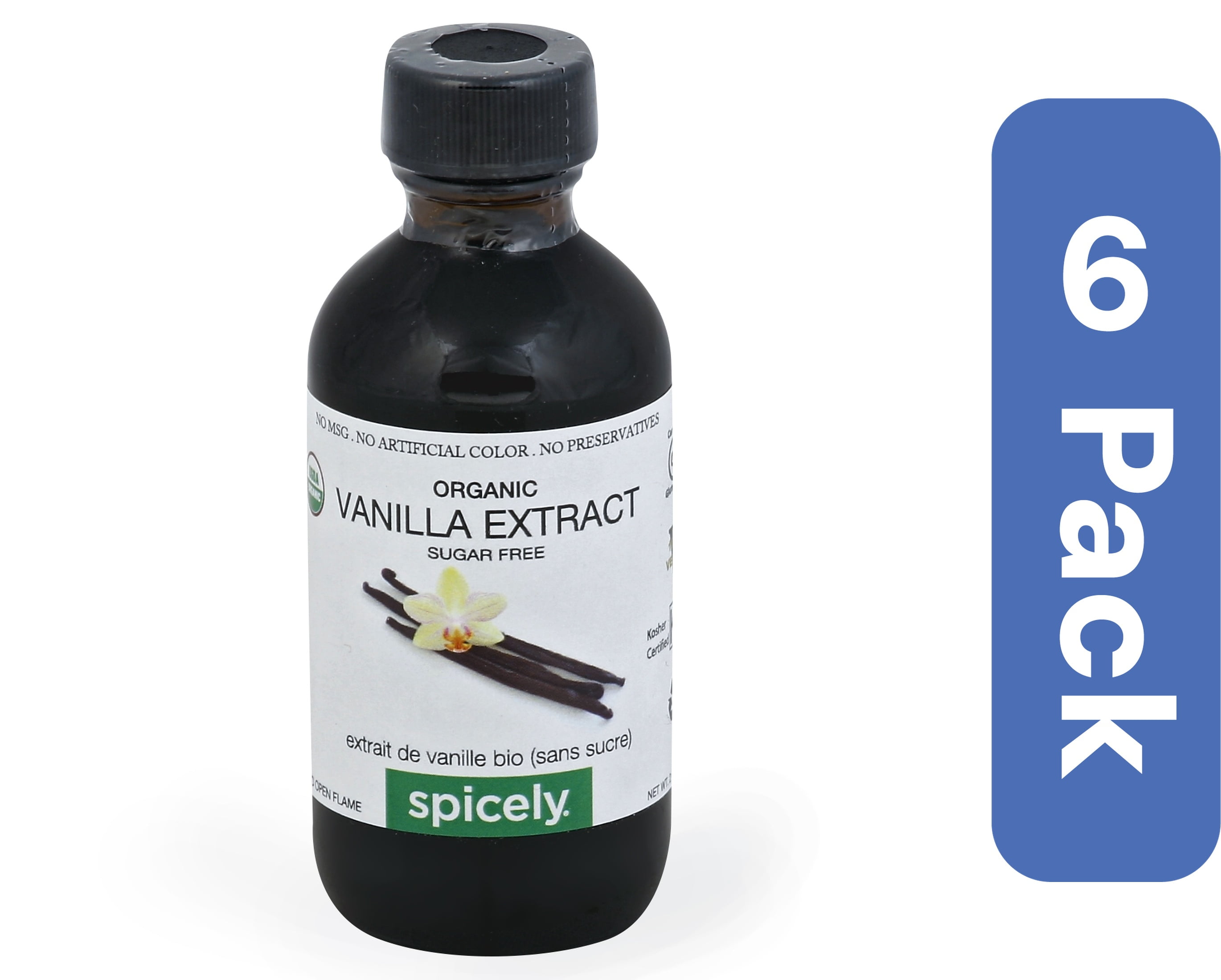 Spicely Organics Vanilla Extract Seasoning 2 fl oz (Pack of 6)