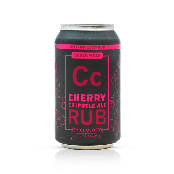 Spiceology Derek Wolf Cherry Chipotle Ale Rub Beer-Infused BBQ Seasoning for Beef, Chicken, Salmon, Duck, Game, Marinades & Sauces 8 oz