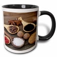thumbnail image 1 of 3drose, Spices Food Still Life with Wooden Spoon, 11oz Two-tone Black Mug, 1 of 6