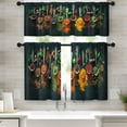 thumbnail image 1 of Spices and Herbs Kitchen Curtains Farmhouse Window Curtains Valance and Tier Set of 3, Vintage Short Tier Curtain for Bathroom, Small Cafe Curtains for Kitchen Decor 54" x 24", 1 of 6