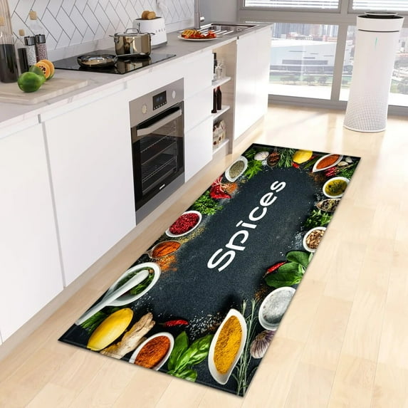 Spices Kitchen Mat Home Entrance Doormat Living Room Bedroom Balcony Floor Decor Carpet Bathroom Hallway Door Anti-Slip Foot Rug