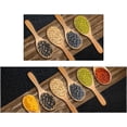 thumbnail image 1 of Spices Kitchen Rugs and Mats Set 2 Pieces - 17x47+17x30 - Non Skid and Washable Anti Fatigue Mats for Kitchen Floor - Cushioned Runner Rugs Kitchen Mats for Standing, 1 of 6