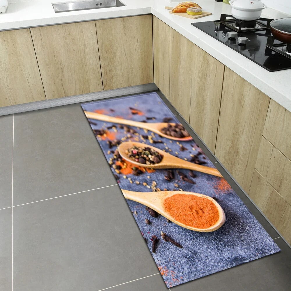 Spices Pattern Kitchen Mat Home Entrance Doormat Bedroom Living Room ...