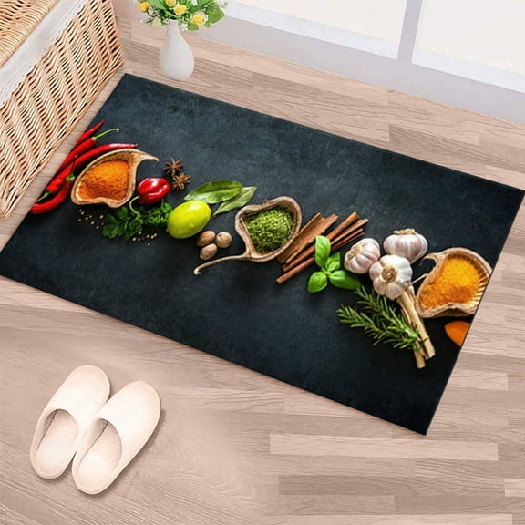 Spices Rug, Spices Kitchen Rugs, Gift For Her Rugs, Customs Rugs, Indian Spices Rugs, Modern Rugs, Non-Slip Carpet Rugs, Accent Rugs, 2.6'x4' - 80x120 cm