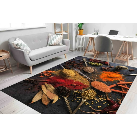 Spices Rugs, Kitchen Rugs, Colorful Rugs, Modern Rug, Dinning Room Rug, Classic Rug, Gift Soft Rug, Bedroom Rug, 3D Printeds Rug, Door Mat, 1.7'x2.3' - 50x70 cm