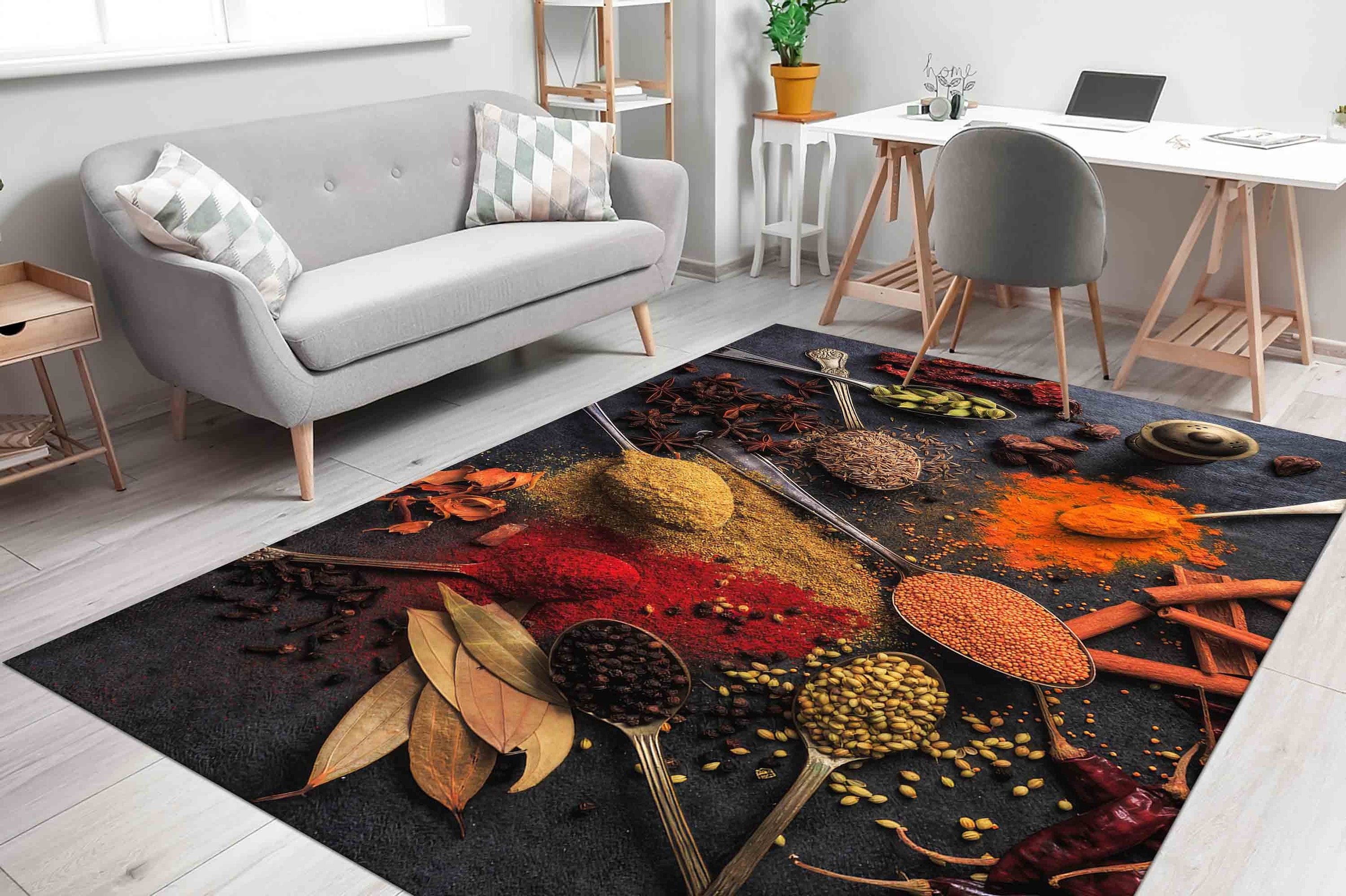 Spices Rugs, Kitchen Rugs, Colorful Rugs, Modern Rug, Dinning Room Rug ...