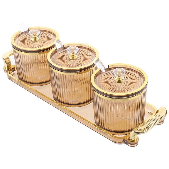 Spices Salt Cellar Kitchen Wares Appliances and Sugar Jar Gold-plated Supplies Seasoning Jars Container Shaker