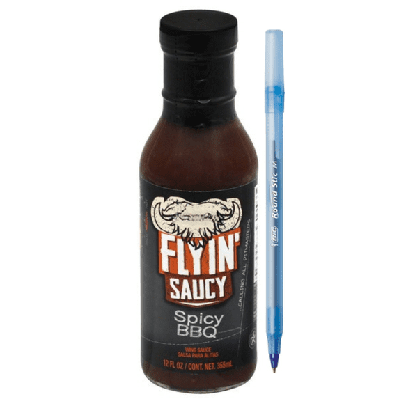 Spicy Bbq Flyin' Saucy Wing Sauce 12 oz