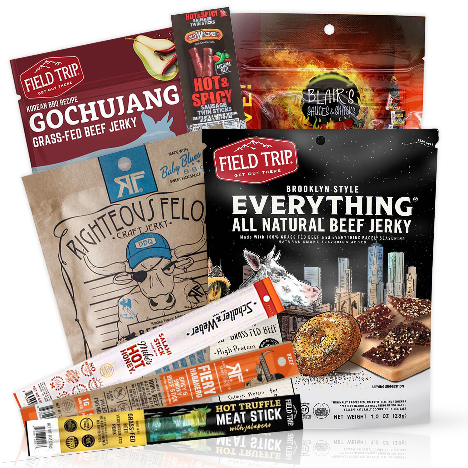 Spicy Beef Jerky Variety Pack Jerky Gift Basket for Men Meat Gifts