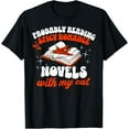 thumbnail image 1 of Spicy Books Reading Spicy Romance Novels & Cat Smut Reader T-Shirt, 1 of 3
