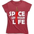 thumbnail image 1 of Spicy Chili Pepper Spicy Food Spice Up Your Life Funny Womens T-Shirt, 1 of 4